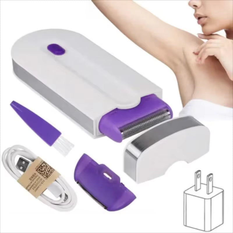 USB Rechargeable Professional Home Blue Light Hair Removal Device 2 in 1 Portable Women Painless Razor Tool Beauty Equipment