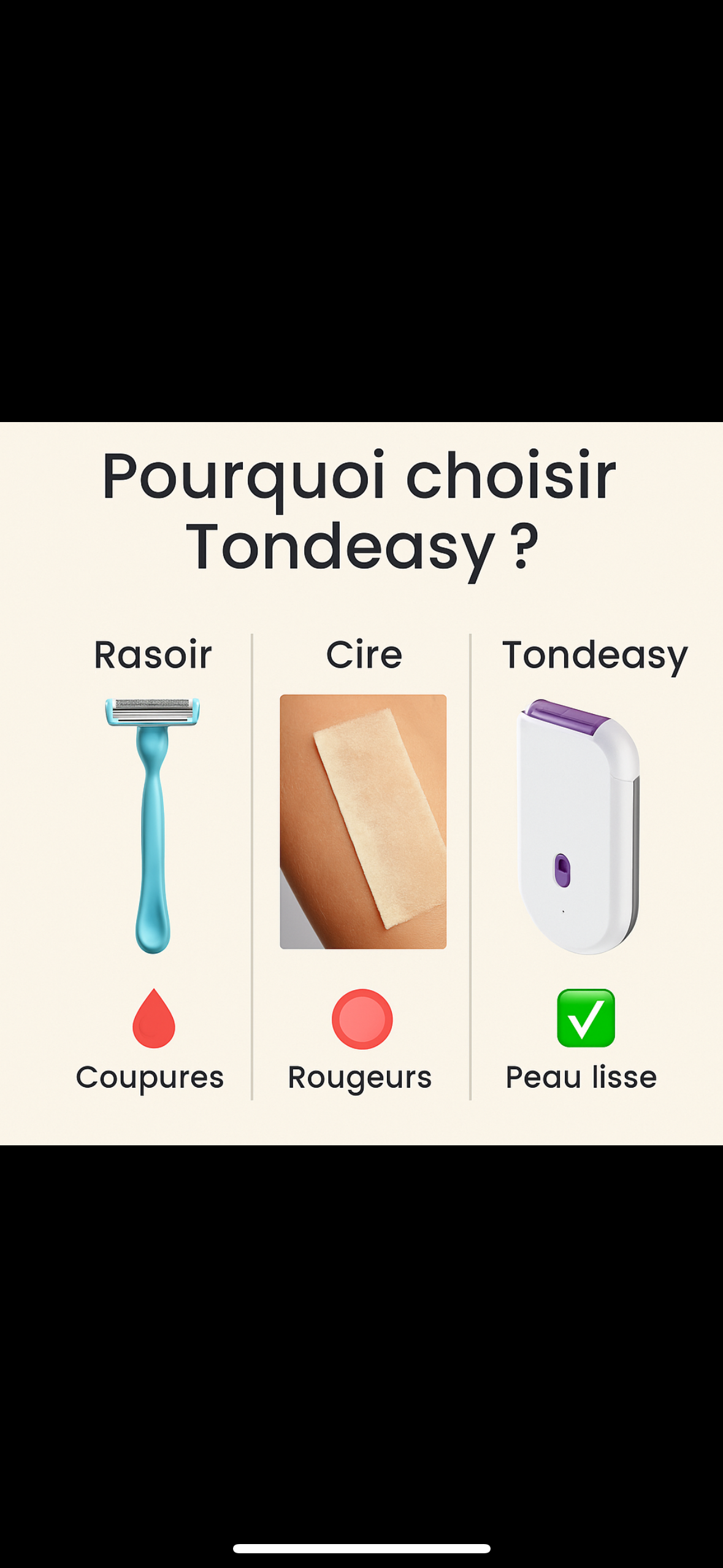Tondeasy- épilateur & tondeuse 2-en-1